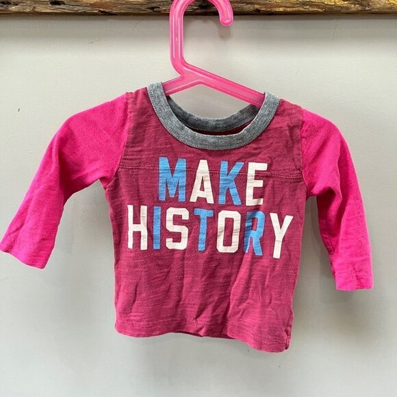 Peek Baby Girls Make History Shirt- Size 6-12 months - Picture 1 of 3